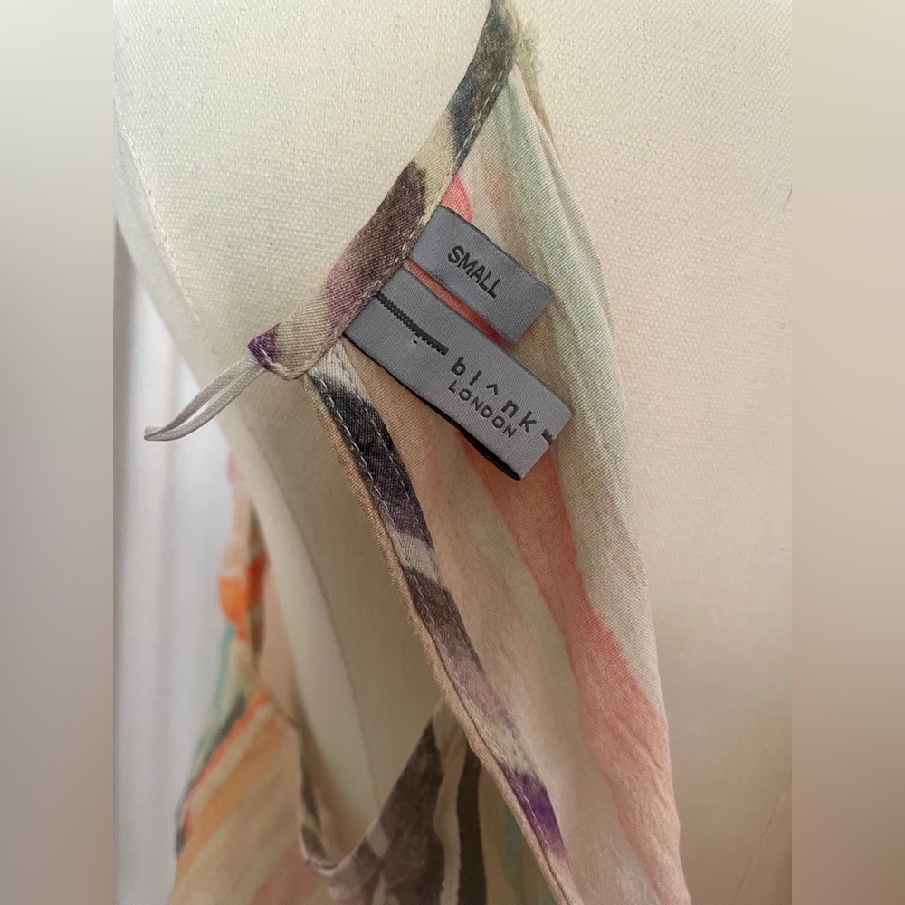Anthropologie BL^NK London Gallery Row Rainbow Striped Halter Jumpsuit - Picture 4 of 14